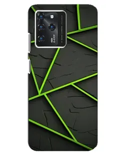 Чохол для ZTE Blade V30 з картинкою «Зелені геометричні лінії»