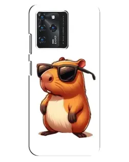 Чохол для ZTE Blade V30 з картинкою «Капібара в окулярах»