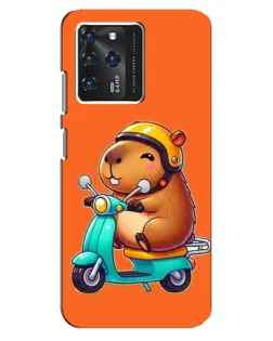 Чохол для ZTE Blade V30 з картинкою «Капібара на скутері»