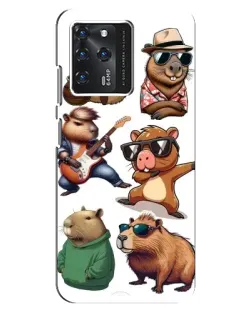Чохол для ZTE Blade V30 з картинкою «Круті капібари музиканти»