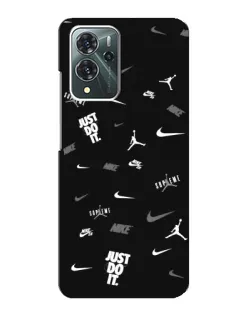 Чехол для ZTE Blade V40 Pro с картинкой «Nike Black Pattern»