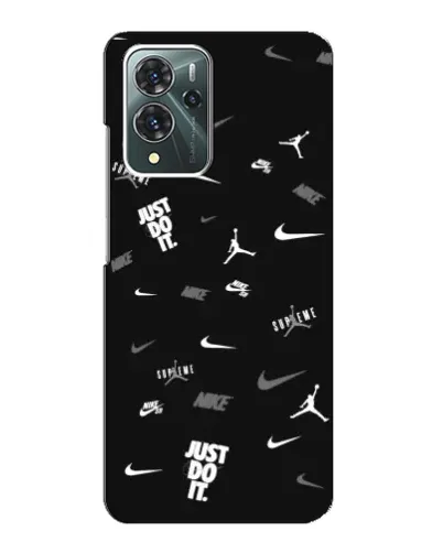 Чехол для ZTE Blade V40 Pro с картинкой «Nike Black Pattern» Чехол для ZTE Blade V40 Pro с картинкой «Nike Black Pattern»