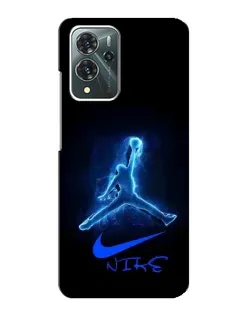 Чехол для ZTE Blade V40 Pro с картинкой «Jordan Neon Blue»