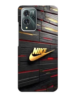 Чохол для ZTE Blade V40 Pro з картинкою «Золотий Nike на металі»