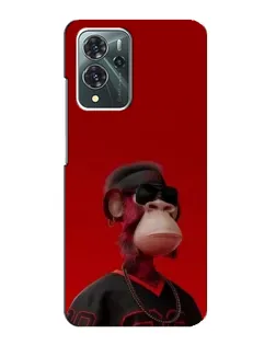 Чехол для ZTE Blade V40 Pro с картинкой «Bored Ape в красном»