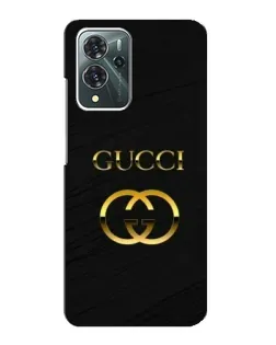 Чехол для ZTE Blade V40 Pro с картинкой «Золотой логотип Gucci»