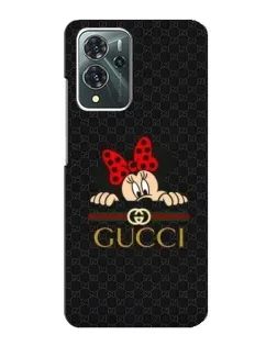 Чехол для ZTE Blade V40 Pro с картинкой «Минни Маус Gucci — черный»