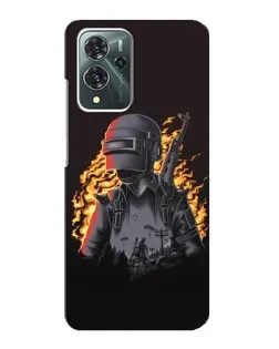 Чохол для ZTE Blade V40 Pro з картинкою «PUBG — вогняний силует»