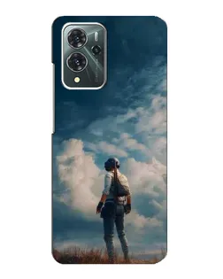 Чохол для ZTE Blade V40 Pro з картинкою «Герой PUBG на скелі»