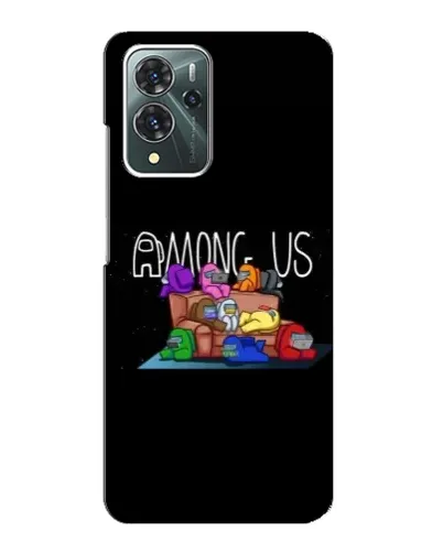 Чехол для ZTE Blade V40 Pro с картинкой «Логотип Among Us»