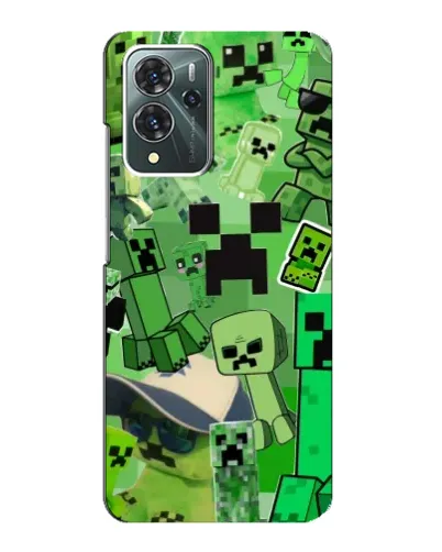 Чехол для ZTE Blade V40 Pro с картинкой «Криперы Minecraft»