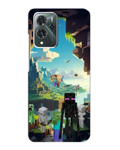 Чехол для ZTE Blade V40 Pro с картинкой «Эндермен в лесу»