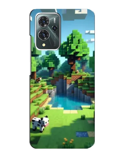 Чехол для ZTE Blade V40 Pro с картинкой «Minecraft летний день»