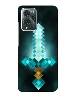 Чехол для ZTE Blade V40 Pro с картинкой «Алмазный меч неон»