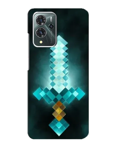 Чехол для ZTE Blade V40 Pro с картинкой «Алмазный меч неон»