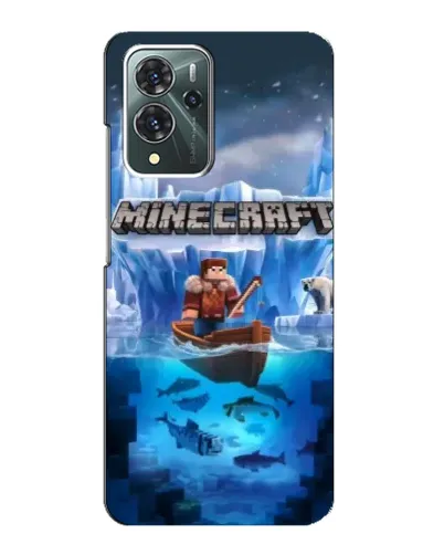 Чехол для ZTE Blade V40 Pro с картинкой «Minecraft ледяной мир»