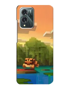 Чехол для ZTE Blade V40 Pro с картинкой «Майнкрафт закат солнца»