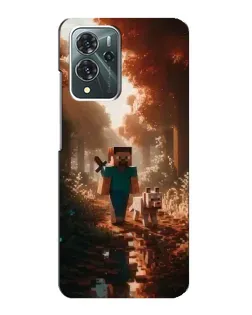 Чехол для ZTE Blade V40 Pro с картинкой «Стив в лесу»