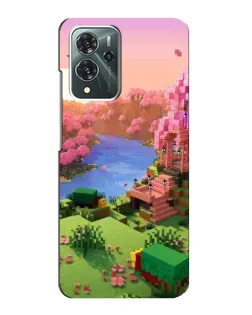 Чехол для ZTE Blade V40 Pro с картинкой «Розовое дерево Minecraft»
