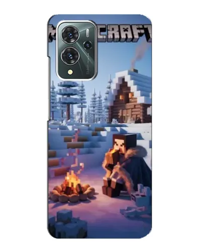 Чехол для ZTE Blade V40 Pro с картинкой «Зимний Minecraft»