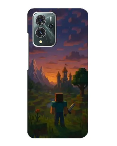Чехол для ZTE Blade V40 Pro с картинкой «Стив у башни»