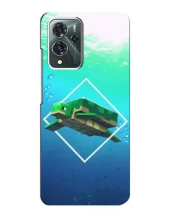 Чохол для ZTE Blade V40 Pro з картинкою «Черепаха Minecraft»