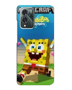 Чохол для ZTE Blade V40 Pro з картинкою «Губка Боб Minecraft»