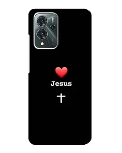 Чехол для ZTE Blade V40 Pro с картинкой «Сердце - Jesus»