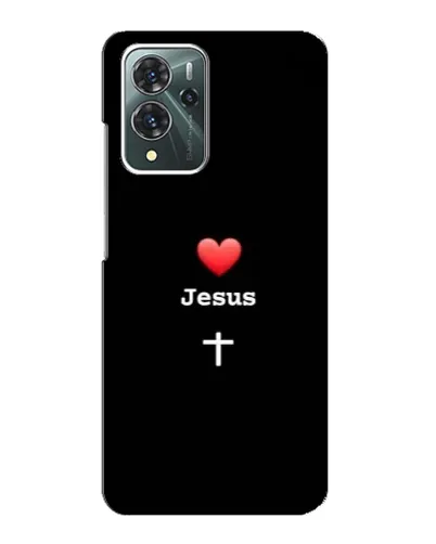 Чехол для ZTE Blade V40 Pro с картинкой «Сердце - Jesus»
