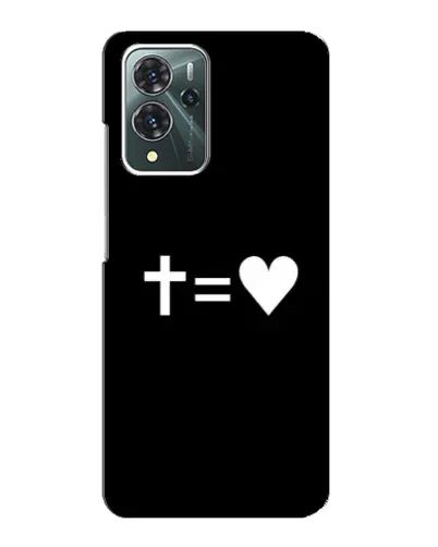 Чехол для ZTE Blade V40 Pro с картинкой «Крест и Сердце»