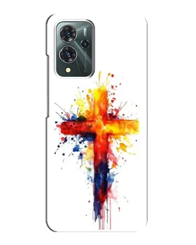 Чехол для ZTE Blade V40 Pro с картинкой «Акварельный крест»