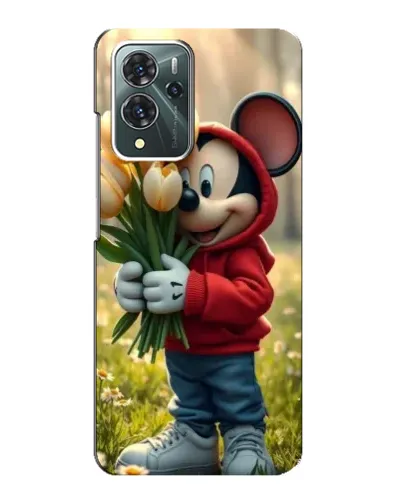 Чехол для ZTE Blade V40 Pro с картинкой «Микки с тюльпанами»