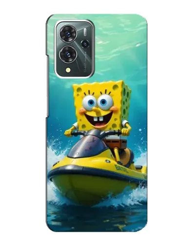 Чехол для ZTE Blade V40 Pro с картинкой «Спанч Боб на гидроцикле»