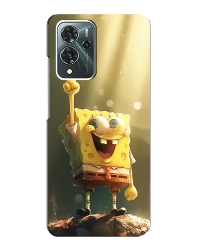 Чехол для ZTE Blade V40 Pro с картинкой «Сияющий Спанч Боб»