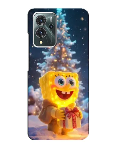 Чехол для ZTE Blade V40 Pro с картинкой «Рождественский Спанч Боб»