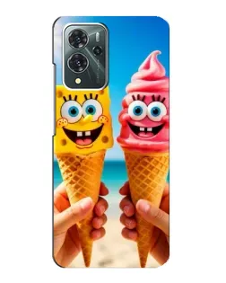 Чехол для ZTE Blade V40 Pro с картинкой «Спанч Боб мороженое»