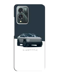 Чохол для ZTE Blade V40 Pro з картинкою «Сріблястий Cybertruck Tesla»