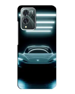 Чохол для ZTE Blade V40 Pro з картинкою «Tesla в неоні»