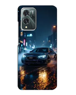 Чехол для ZTE Blade V40 Pro с картинкой «Ночной город и Audi»