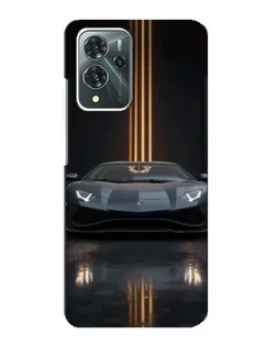 Чохол для ZTE Blade V40 Pro з картинкою «Lamborghini золоті лінії»