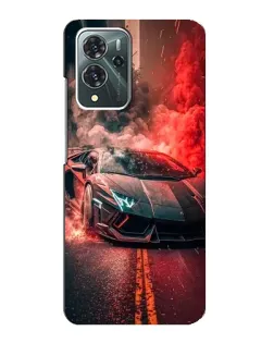 Чохол для ZTE Blade V40 Pro з картинкою «Lamborghini червоний дим»