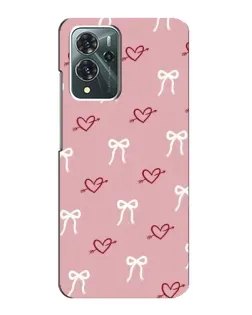 Чехол для ZTE Blade V40 Pro с картинкой «Сердца и банты»