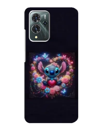 Чохол для ZTE Blade V40 Pro з картинкою «Stitch у квітах»