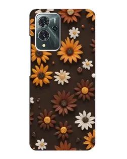 Чохол для ZTE Blade V40 Pro з картинкою «Візерунок з маленьких соняшників»