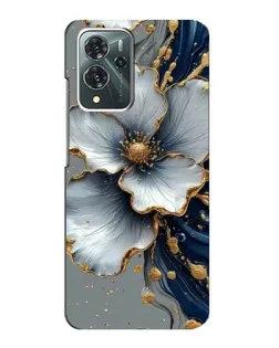 Чохол для ZTE Blade V40 Pro з картинкою «Біла квітка та золотий флюїд»