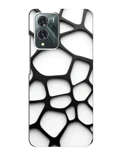 Чохол для ZTE Blade V40 Pro з картинкою «Біла об'ємна сітка»