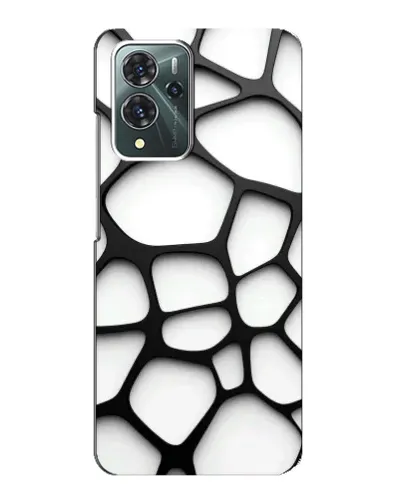 Чехол для ZTE Blade V40 Pro с картинкой «Белая объемная сетка»