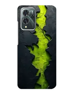 Чехол для ZTE Blade V40 Pro с картинкой «Салатовый разлом скалы»