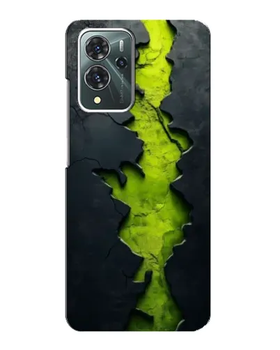 Чехол для ZTE Blade V40 Pro с картинкой «Салатовый разлом скалы»