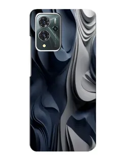 Чехол для ZTE Blade V40 Pro с картинкой «Объемные синие складки»